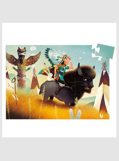 07224 Tatanka, young Indian, Silhouette puzzle