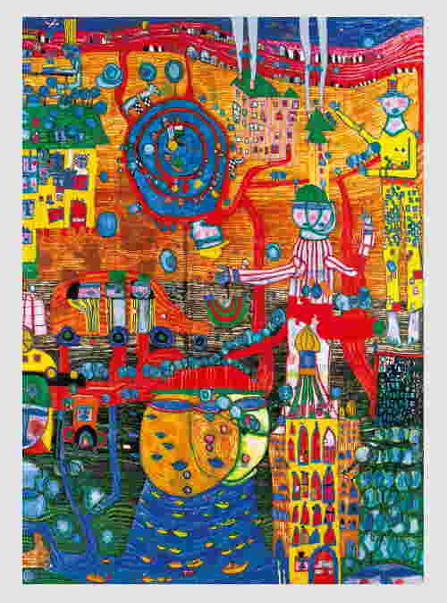 60064-Hundertwasser-The-30-Days-Fax-Painting-1000pcs